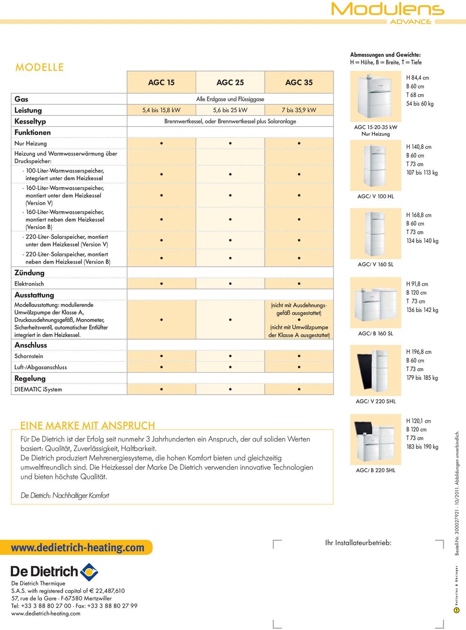 160-Liter-Warmwasserspeicher, montiert neben dem Heizkessel (Version B) - 220-Liter-Solarspeicher, montiert unter dem Heizkessel (Version V) - 220-Liter-Solarspeicher, montiert neben dem Heizkessel