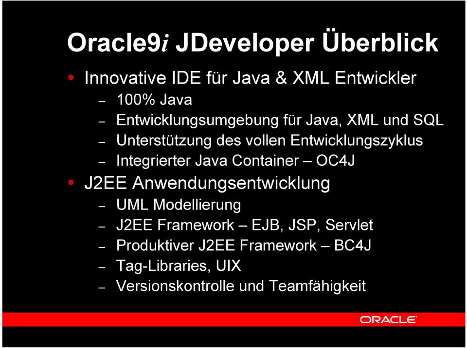 Integrierter Java Container OC4J J2EE Anwendungsentwicklung UML Modellierung J2EE