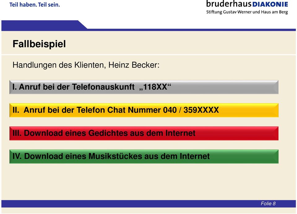 Anruf bei der Telefon Chat Nummer 040 / 359XXXX III.