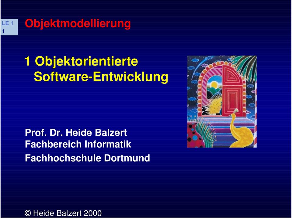 Software-Entwicklung Prof. Dr.