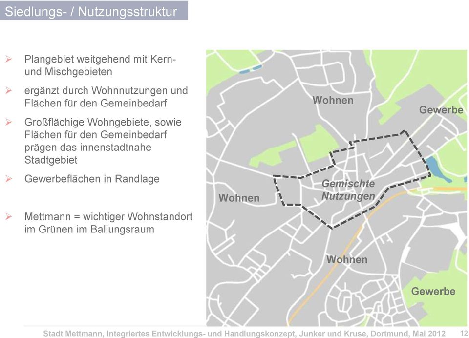 Gemeinbedarf prägen das innenstadtnahe Stadtgebiet Gewerbeflächen in Randlage Mettmann =