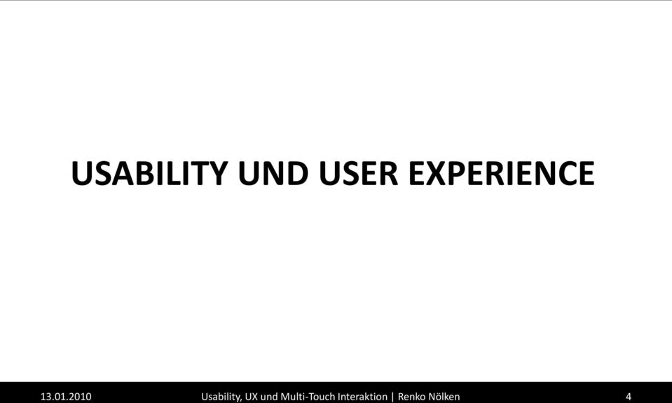 2010 Usability, UX und