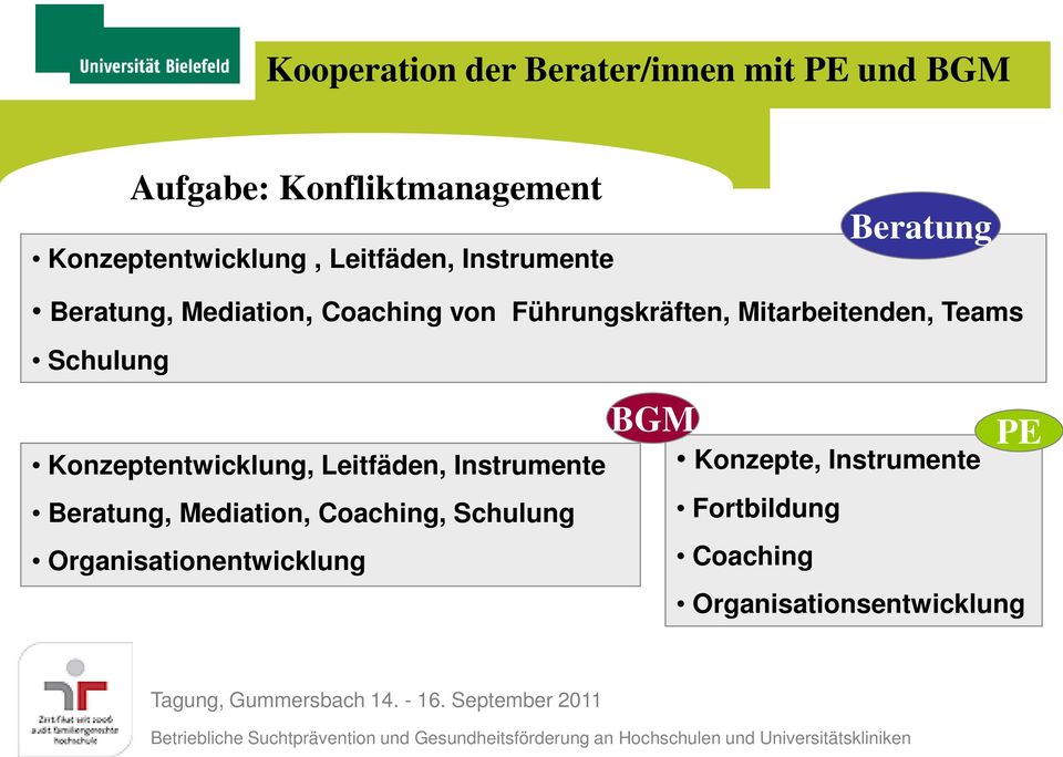 Konzeptentwicklung, Leitfäden, Instrumente Beratung, Mediation, Coaching, Schulung