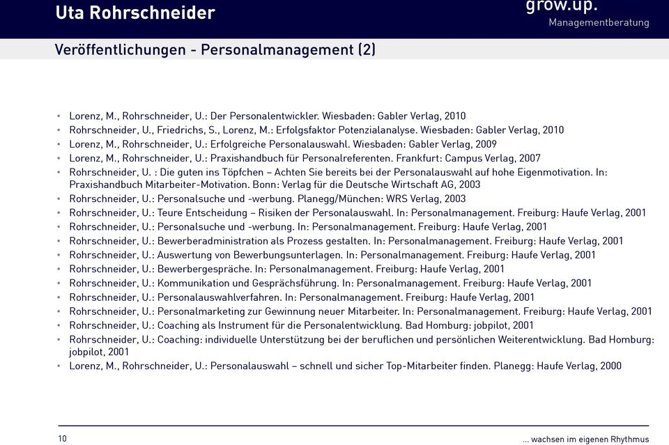 Frankfurt: Campus Verlag, 2007 Rohrschneider, U. : Die guten ins Töpfchen Achten Sie bereits bei der Personalauswahl auf hohe Eigenmotivation. In: Praxishandbuch Mitarbeiter-Motivation.
