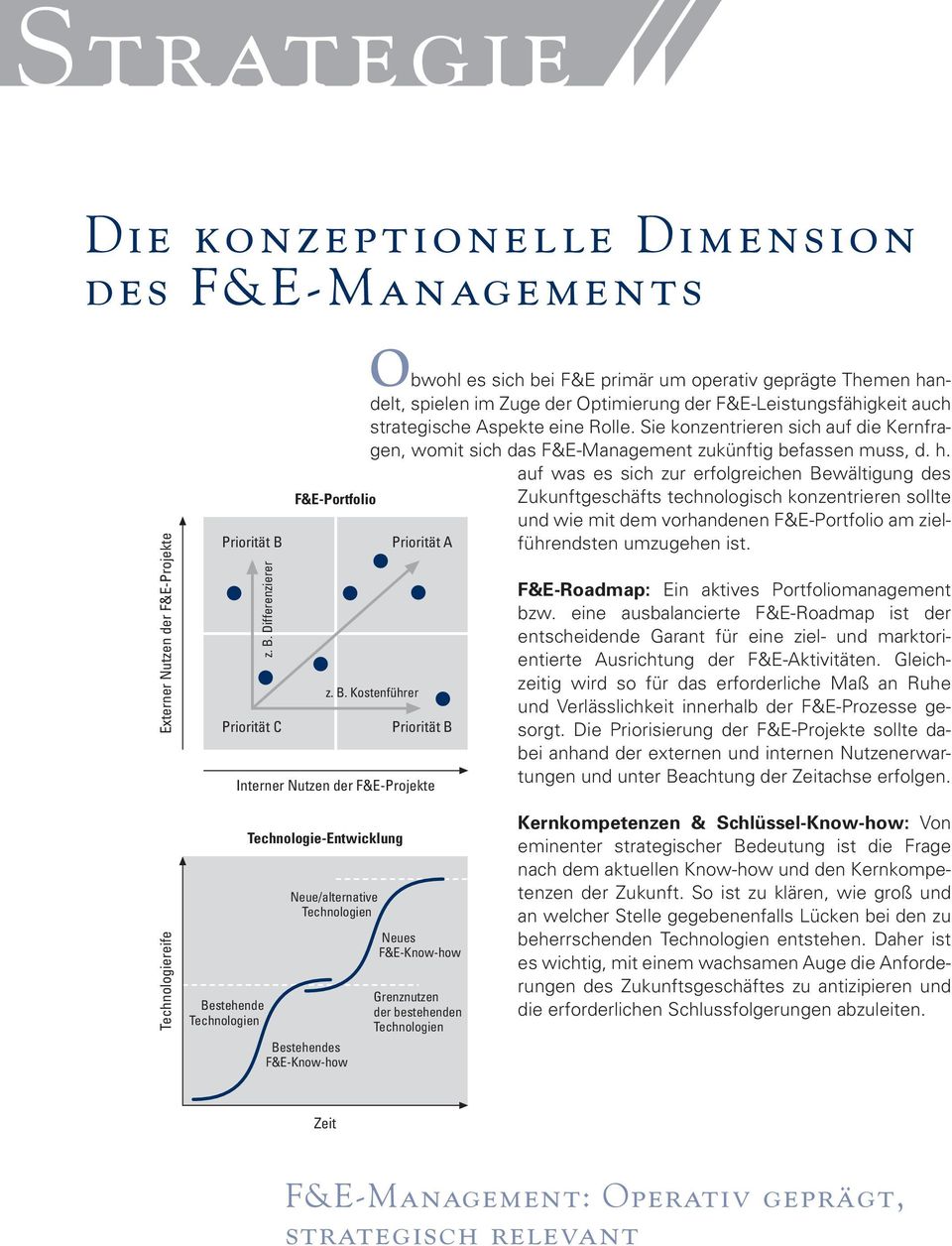 Sie konzentrieren sich auf die Kernfragen, womit sich das F&E-Management zukünftig befassen muss, d. h.