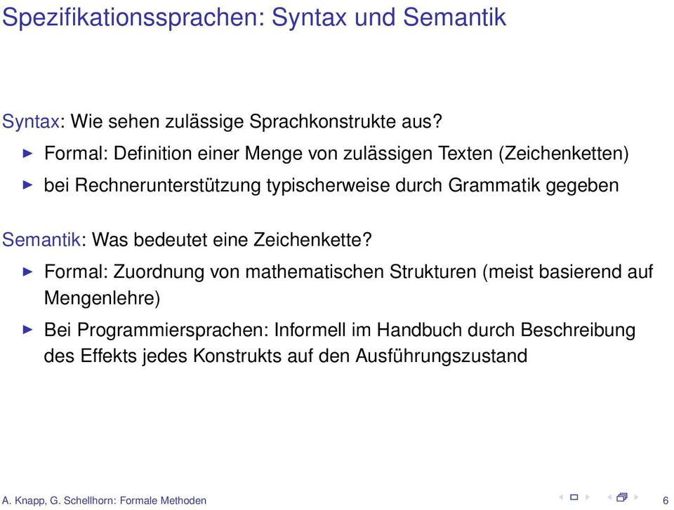 gegeben Semantik: Was bedeutet eine Zeichenkette?