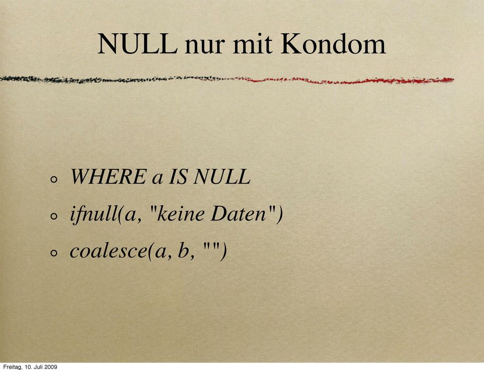 ifnull(a, "keine