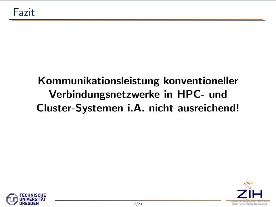 Verbindungsnetzwerke in HPC-