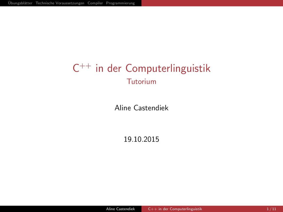 10.2015 Aline Castendiek C++