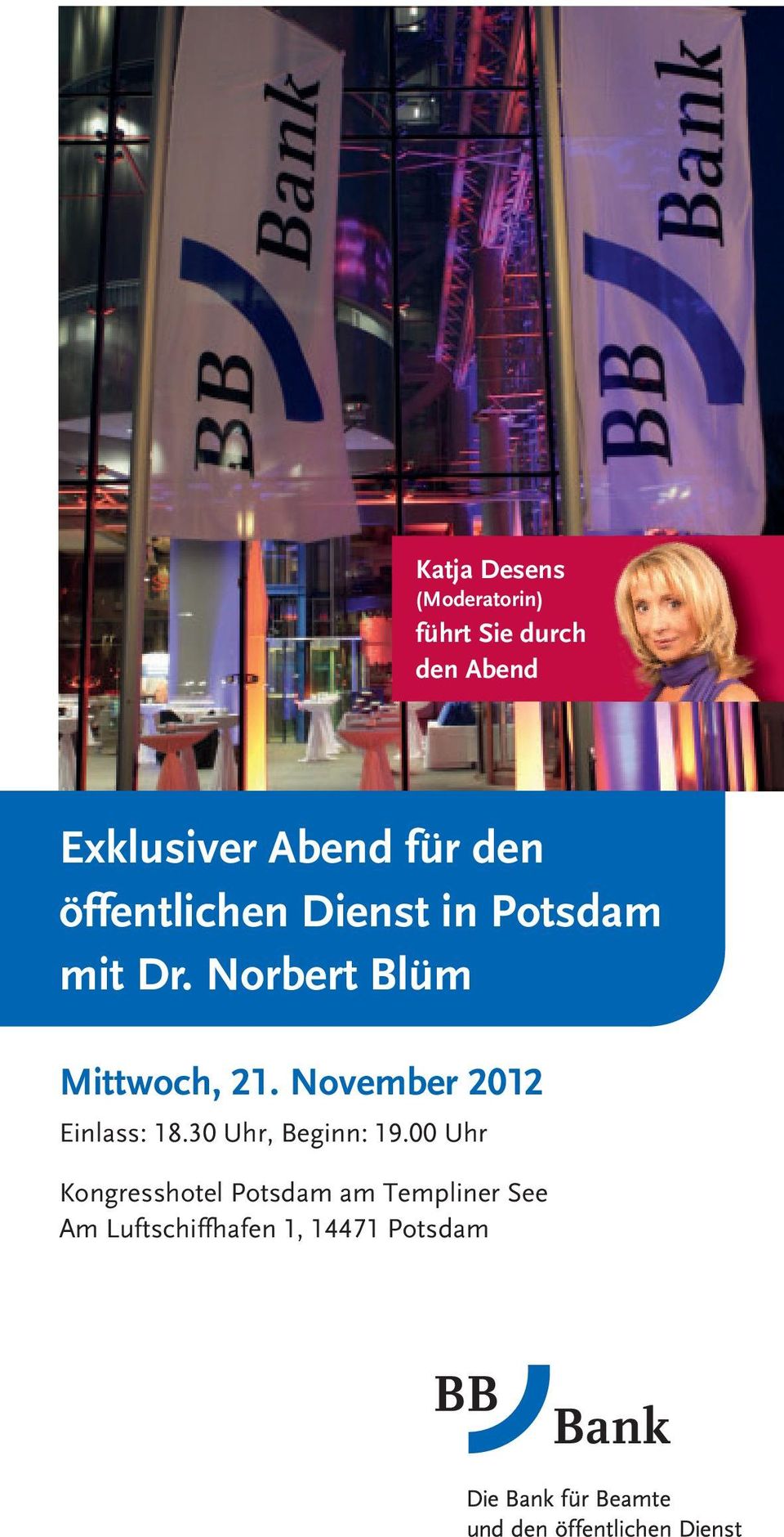Norbert Blüm Mittwoch, 21. November 2012 Einlass: 18.