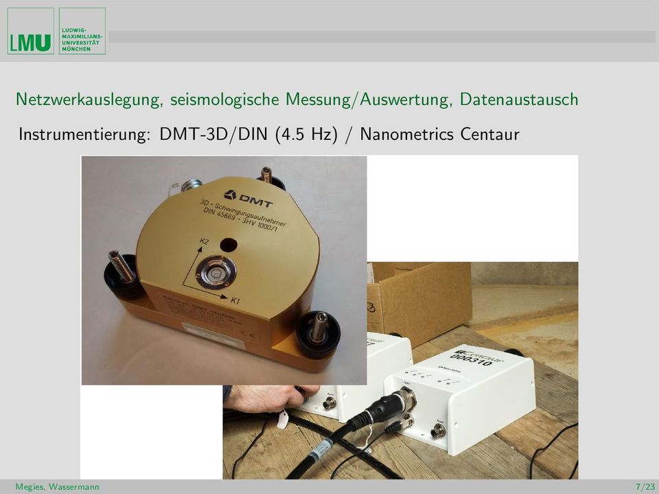 Instrumentierung: DMT-3D/DIN (4.