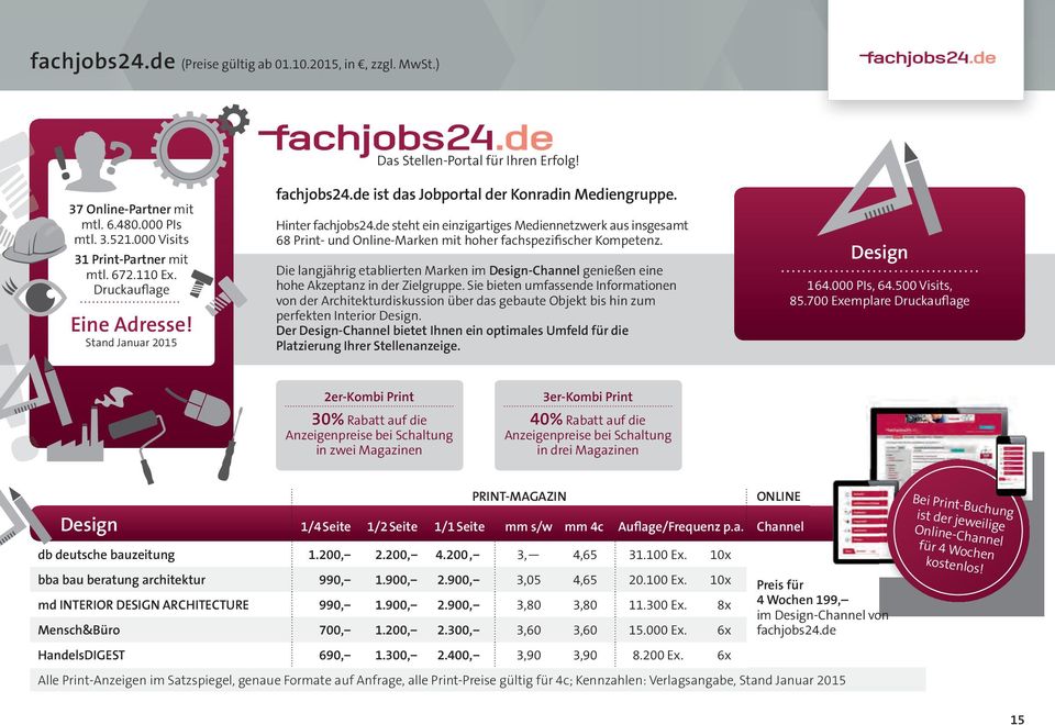 de steht ein einzigartiges Mediennetzwerk aus insgesamt 68 Print- und Online-Marken mit hoher fachspezifischer Kompetenz.