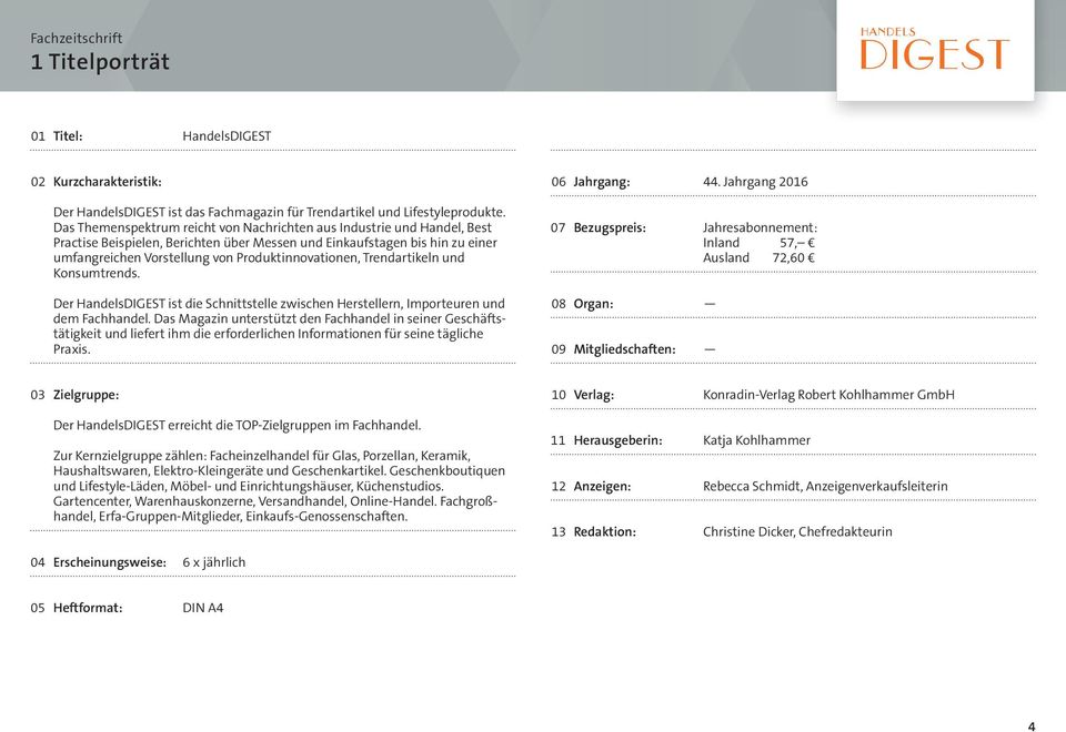 Produktinnovationen, Trendartikeln und Konsumtrends. Der HandelsDIGEST ist die Schnittstelle zwischen Herstellern, Importeuren und dem Fachhandel.