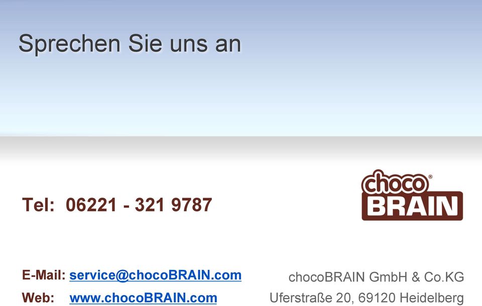 chocobrain.com chocobrain GmbH & Co.