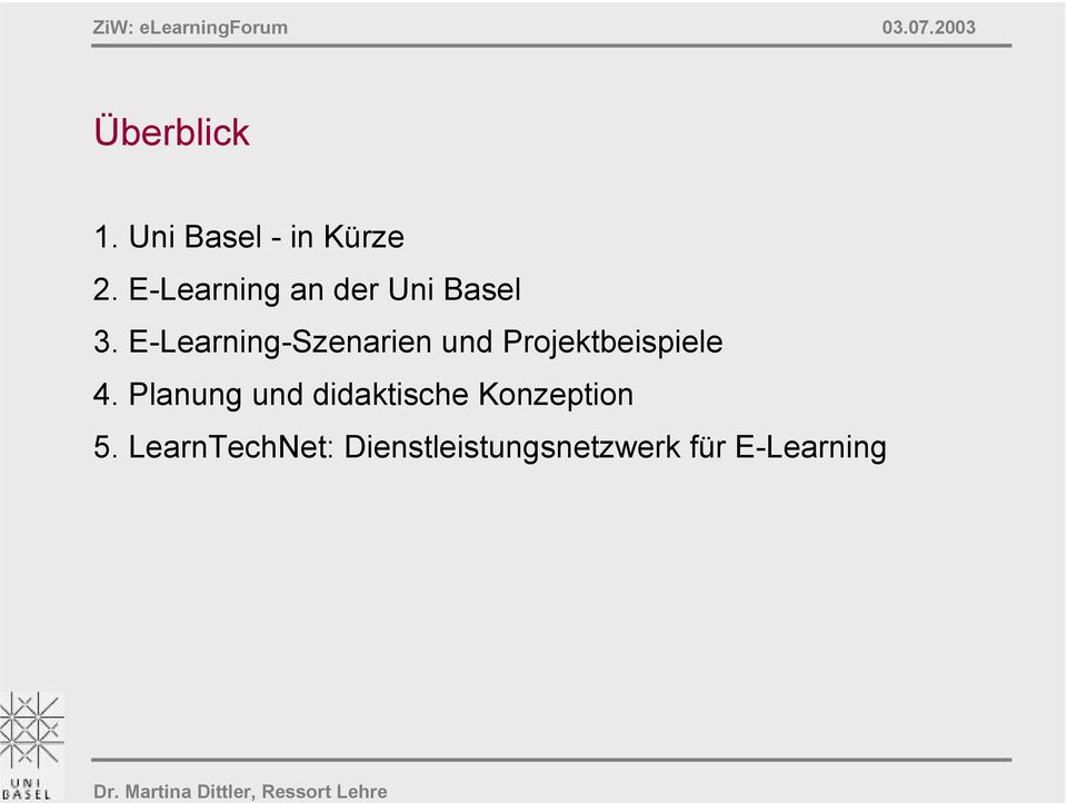 E-Learning-Szenarien und Projektbeispiele 4.