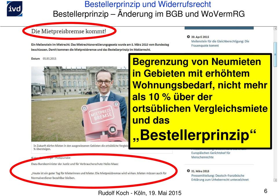 nicht mehr als 10 % über der ortsüblichen Vergleichsmiete