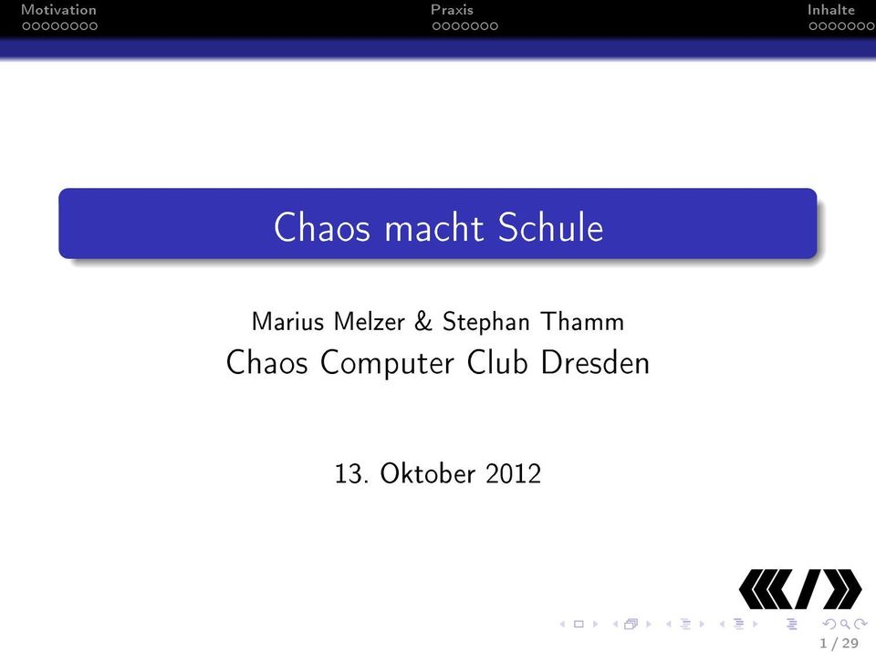 Thamm Chaos Computer