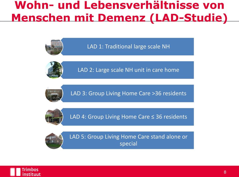 LAD 3: Group Living Home Care >36 residents LAD 4: Group Living Home