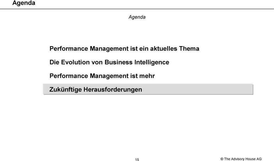 Business Intelligence Performance