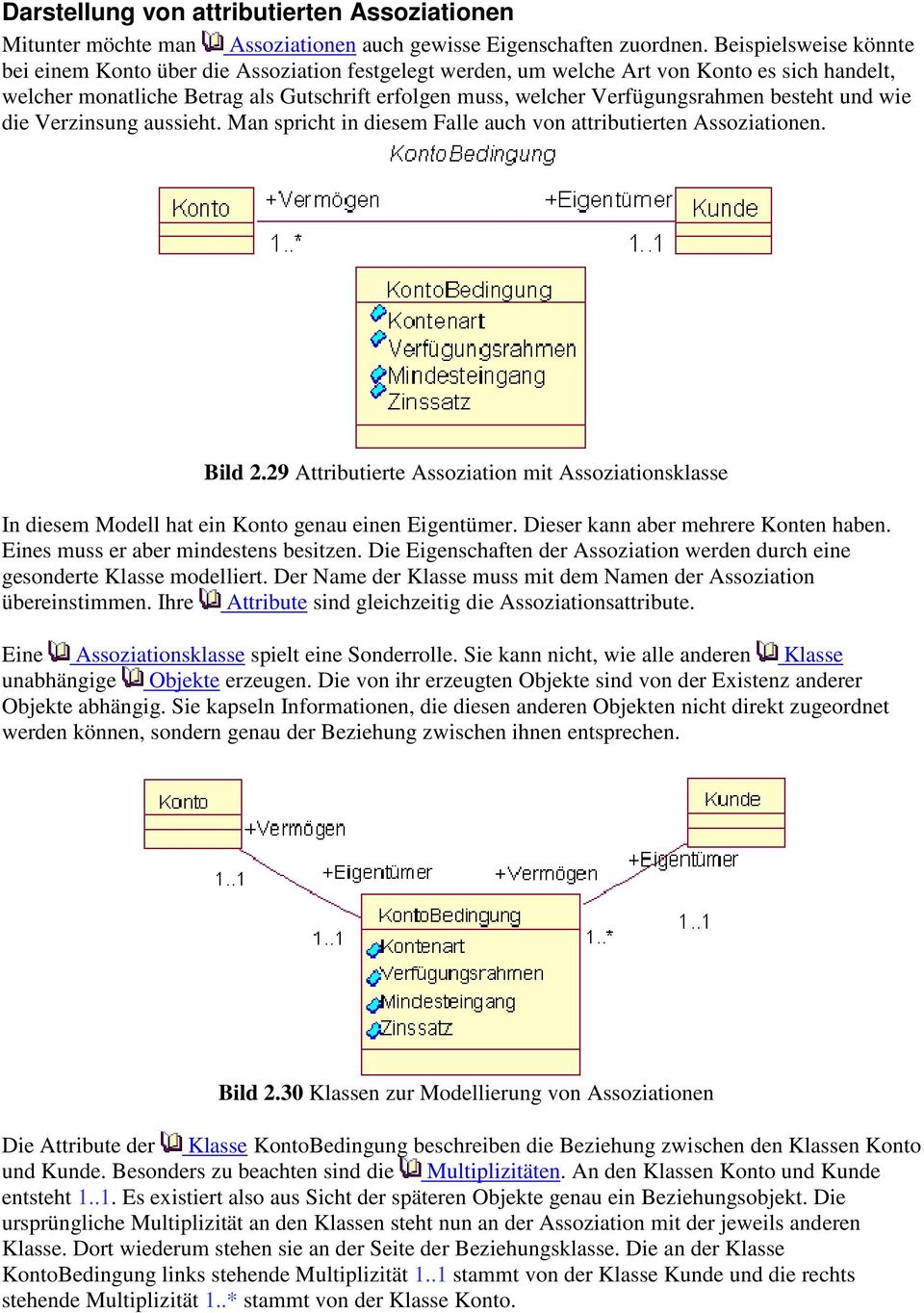 besteht und wie die Verzinsung aussieht. Man spricht in diesem Falle auch von attributierten Assoziationen. Bild 2.