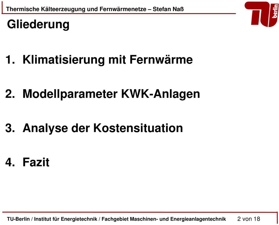 Modellparameter KWK-Anlagen 3.