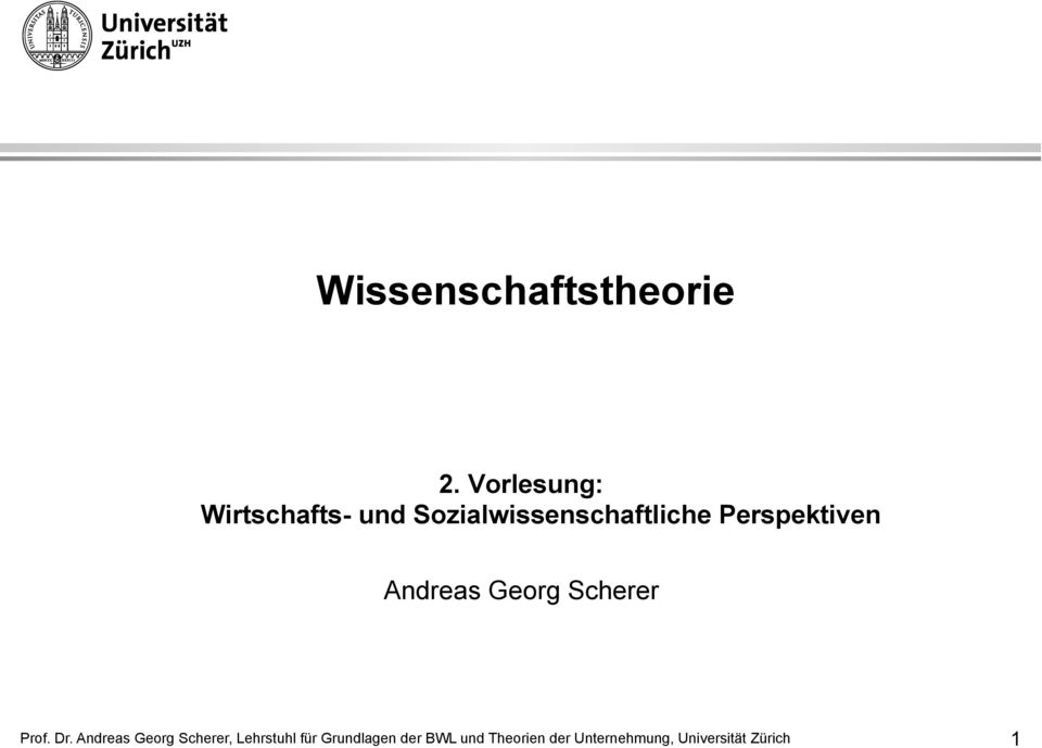 Perspektiven Andreas Georg Scherer Prof. Dr.