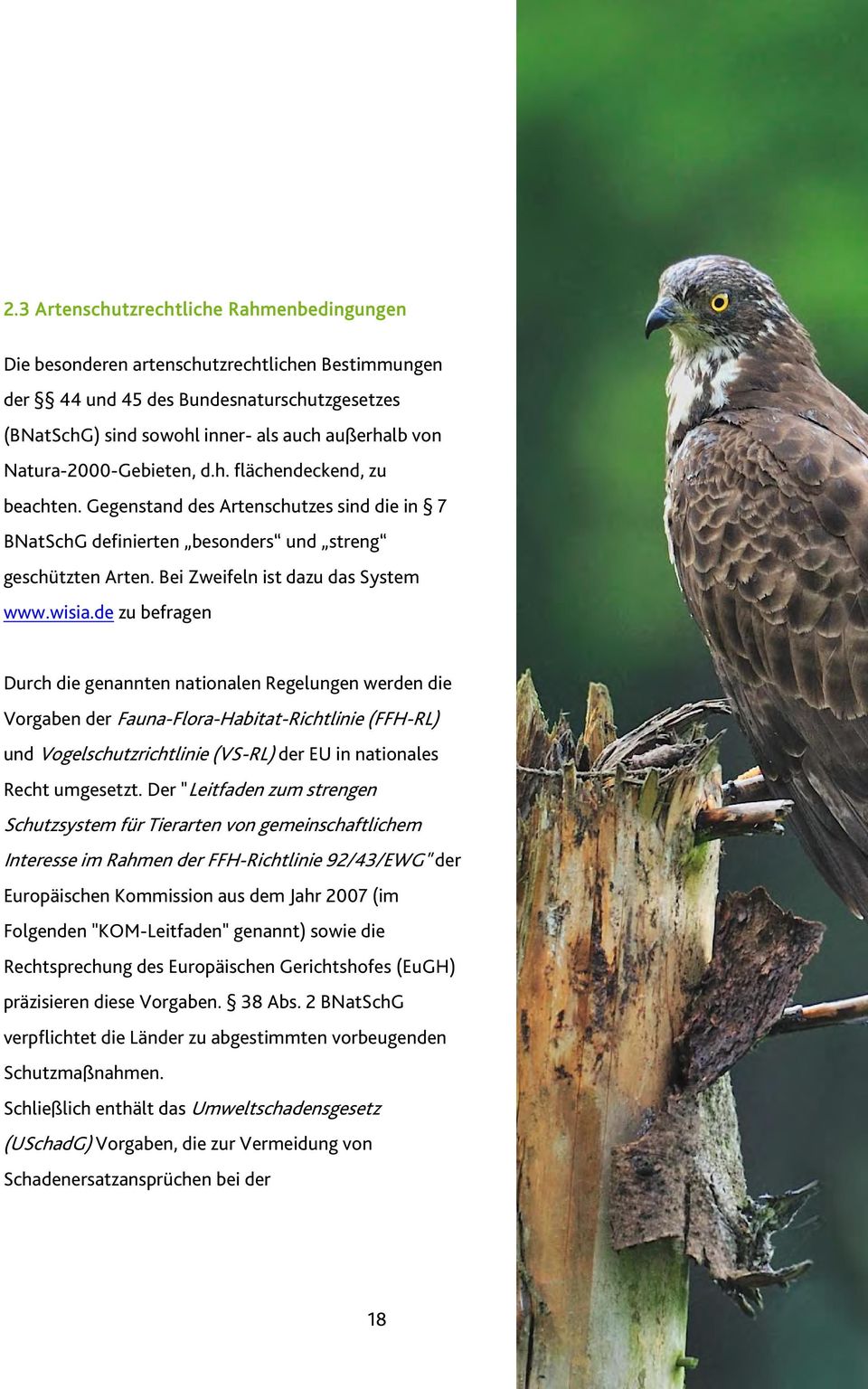 wisia.de zu befragen Durch die genannten nationalen Regelungen werden die Vorgaben der Fauna-Flora-Habitat-Richtlinie (FFH-RL) und Vogelschutzrichtlinie (VS-RL) der EU in nationales Recht umgesetzt.