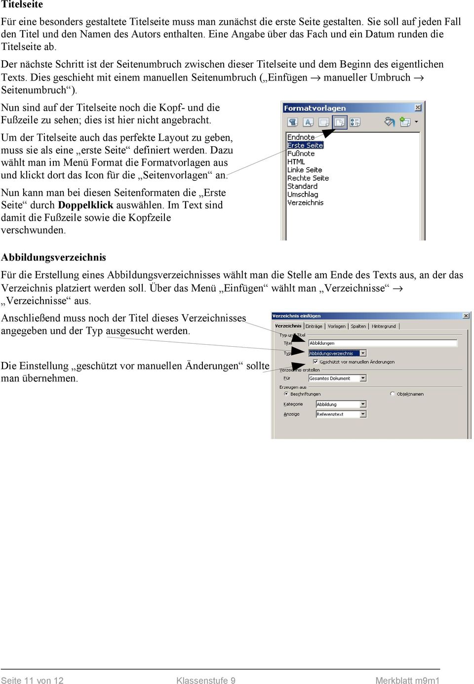 Dies geschieht mit einem manuellen Seitenumbruch ( Einfügen manueller Umbruch Seitenumbruch ). Nun sind auf der Titelseite noch die Kopf- und die Fußzeile zu sehen; dies ist hier nicht angebracht.