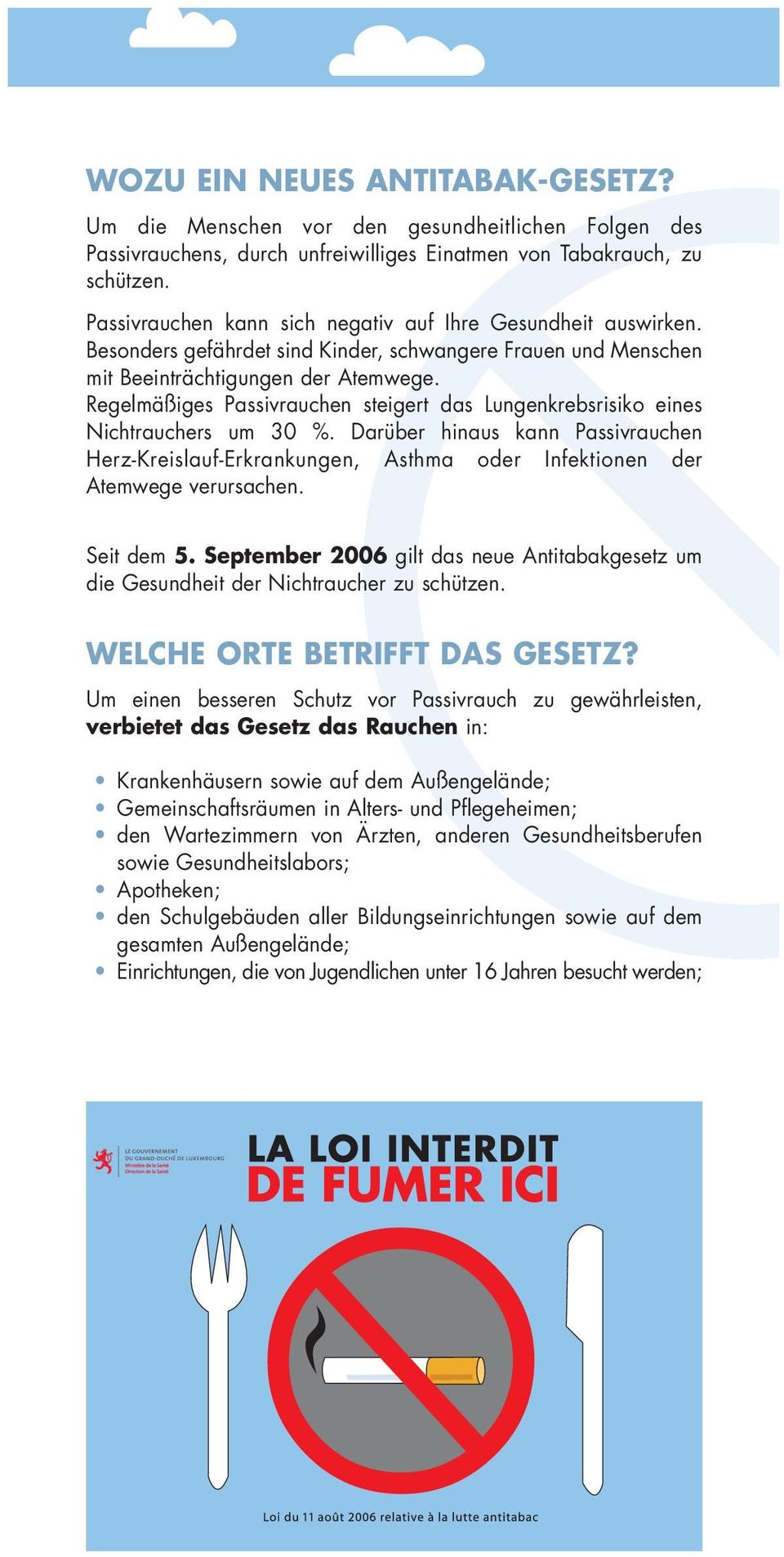 Regelmäßiges Passivrauchen steigert das Lungenkrebsrisiko eines Nichtrauchers um 30 %. Darüber hinaus kann Passivrauchen Herz-Kreislauf-Erkrankungen, Asthma oder Infektionen der Atemwege verursachen.