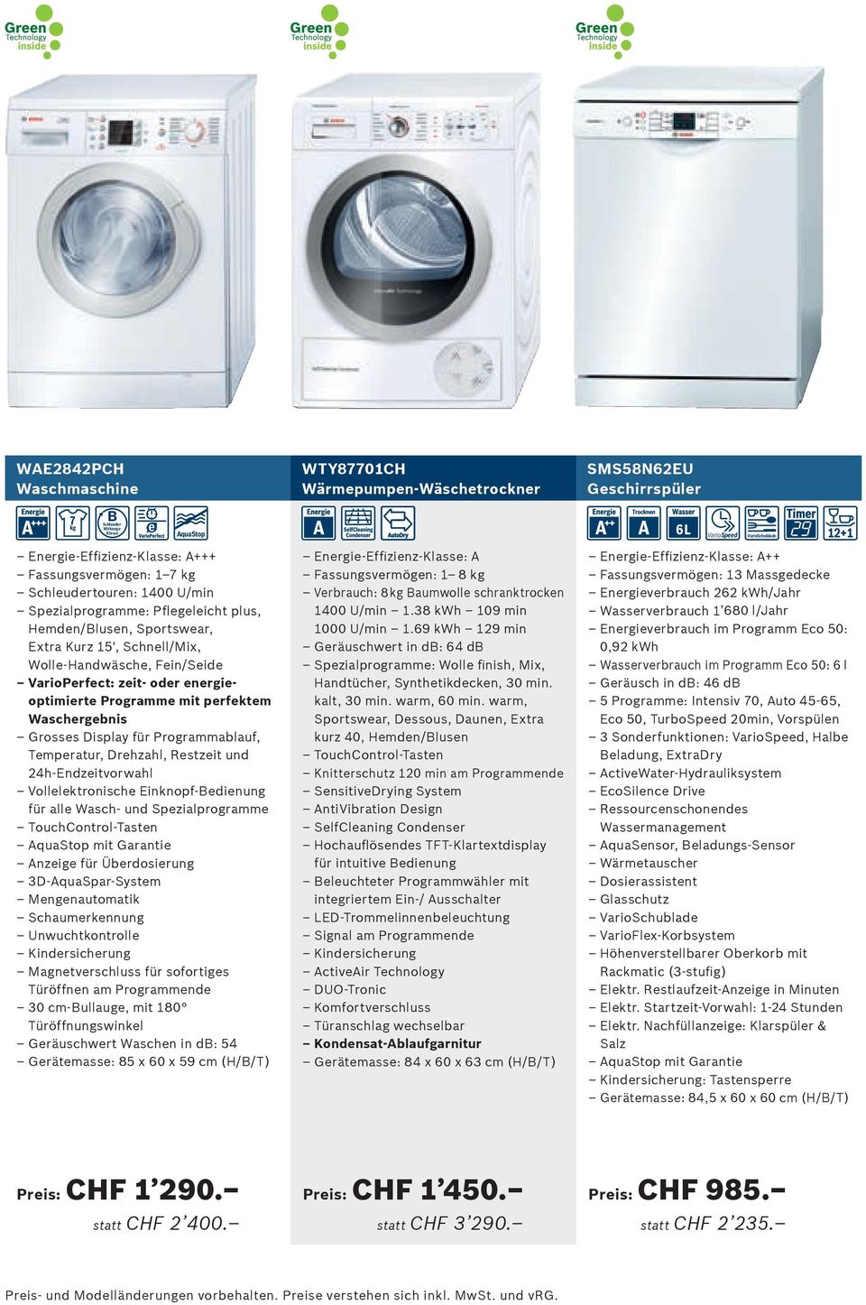 Programme mit perfektem Waschergebnis Grosses Display für Programmablauf, Temperatur, Drehzahl, Restzeit und 24h-Endzeitvorwahl Vollelektronische Einknopf-Bedienung für alle Wasch- und