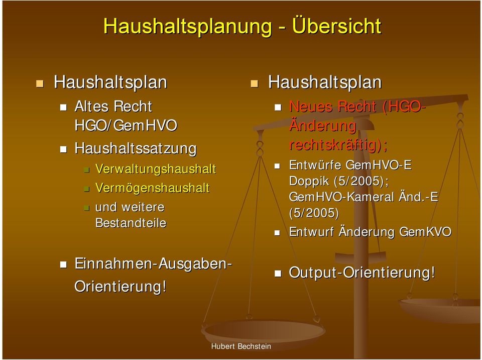 Ausgaben- Orientierung!