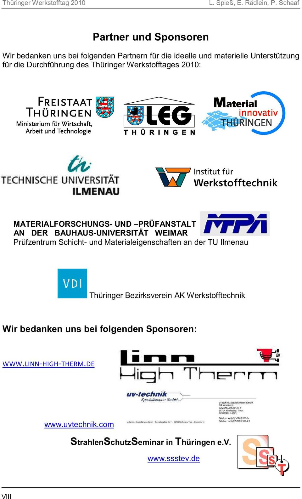 Prüfzentrum Schicht- und Materialeigenschaften an der TU Ilmenau Thüringer Bezirksverein AK Werkstofftechnik Wir