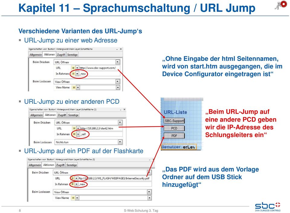 htm ausgegangen, die im Device Configurator eingetragen ist URL-Jump zu einer anderen PCD Beim URL-Jump auf