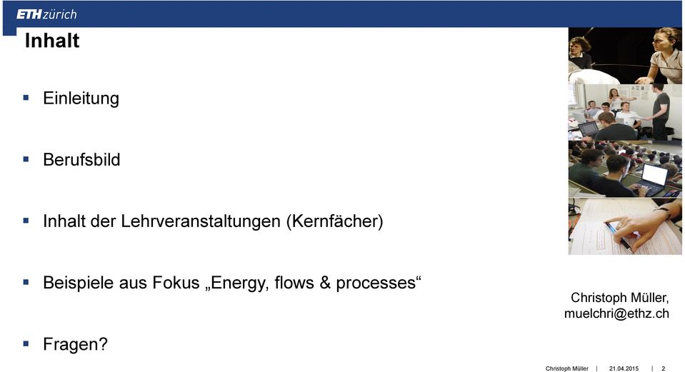 Fokus Energy, flows & processes Christoph