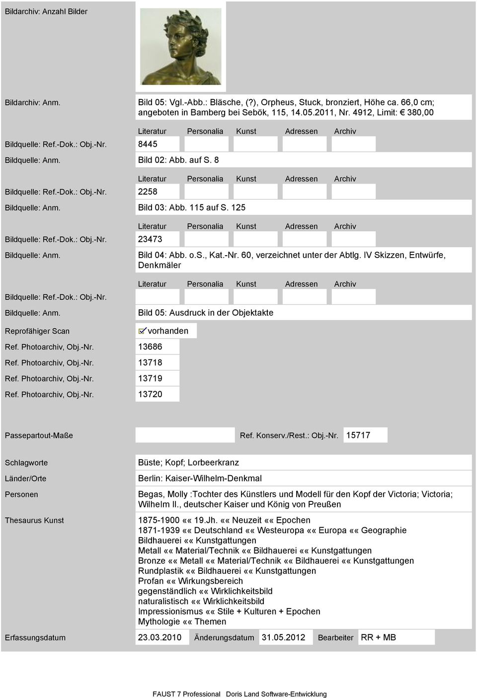 s., Kat.-Nr. 60, verzeichnet unter der Abtlg. IV Skizzen, Entwürfe, Denkmäler Bildquelle: Ref.-Dok.: Obj.-Nr. Bildquelle: Anm. Bild 05: Ausdruck in der Objektakte Reprofähiger Scan vorhanden Ref.