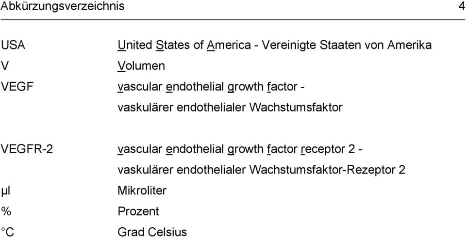 endothelialer Wachstumsfaktor VEGFR-2 vascular endothelial growth factor receptor
