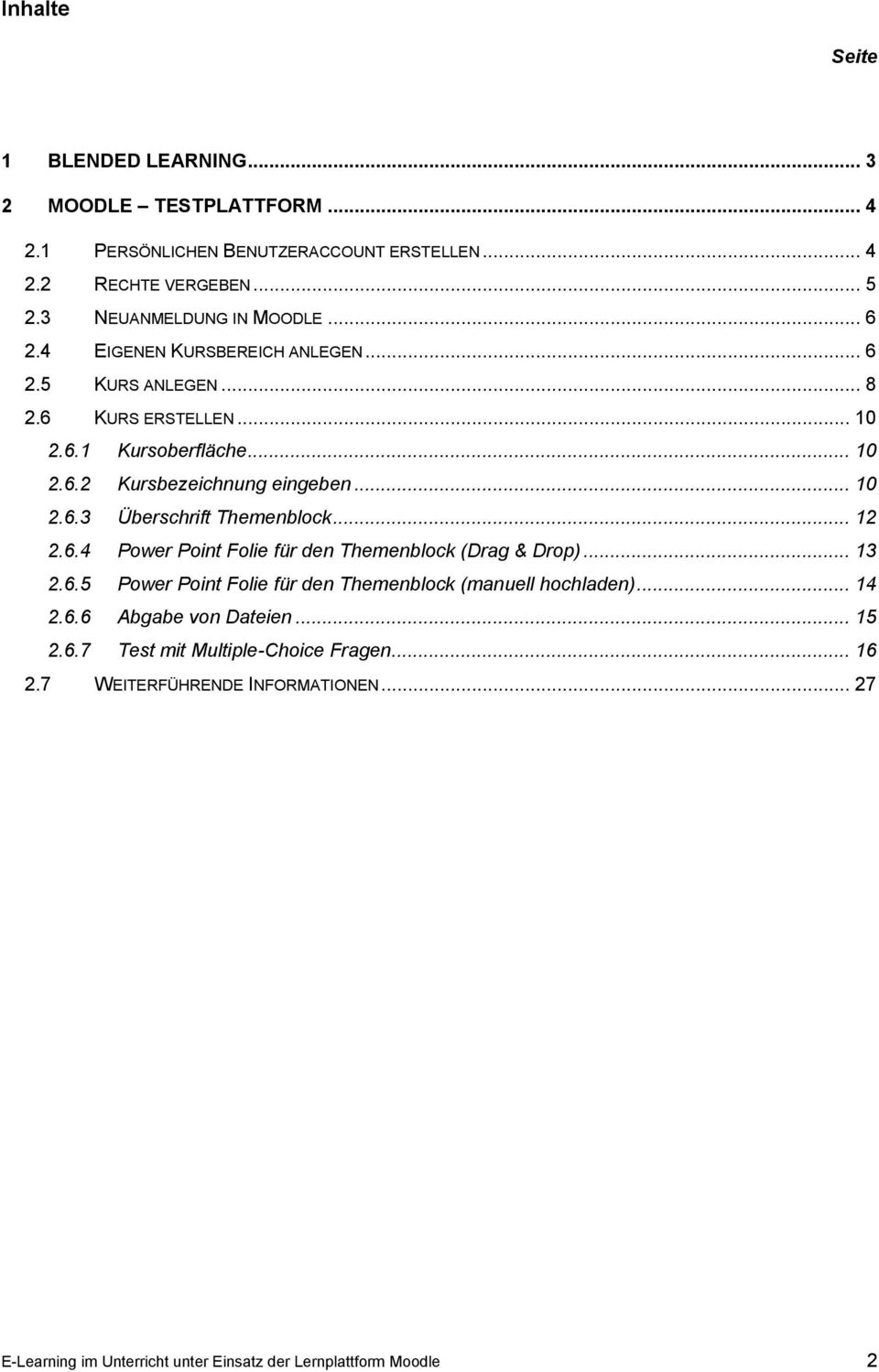 .. 12 6.4 Power Point Folie für den Themenblock (Drag & Drop)... 13 6.5 Power Point Folie für den Themenblock (manuell hochladen)... 14 6.6 Abgabe von Dateien.