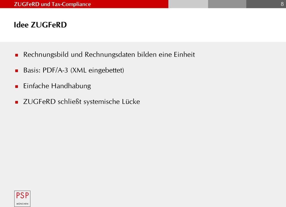 Einheit Basis: PDF/A-3 (XML eingebettet)