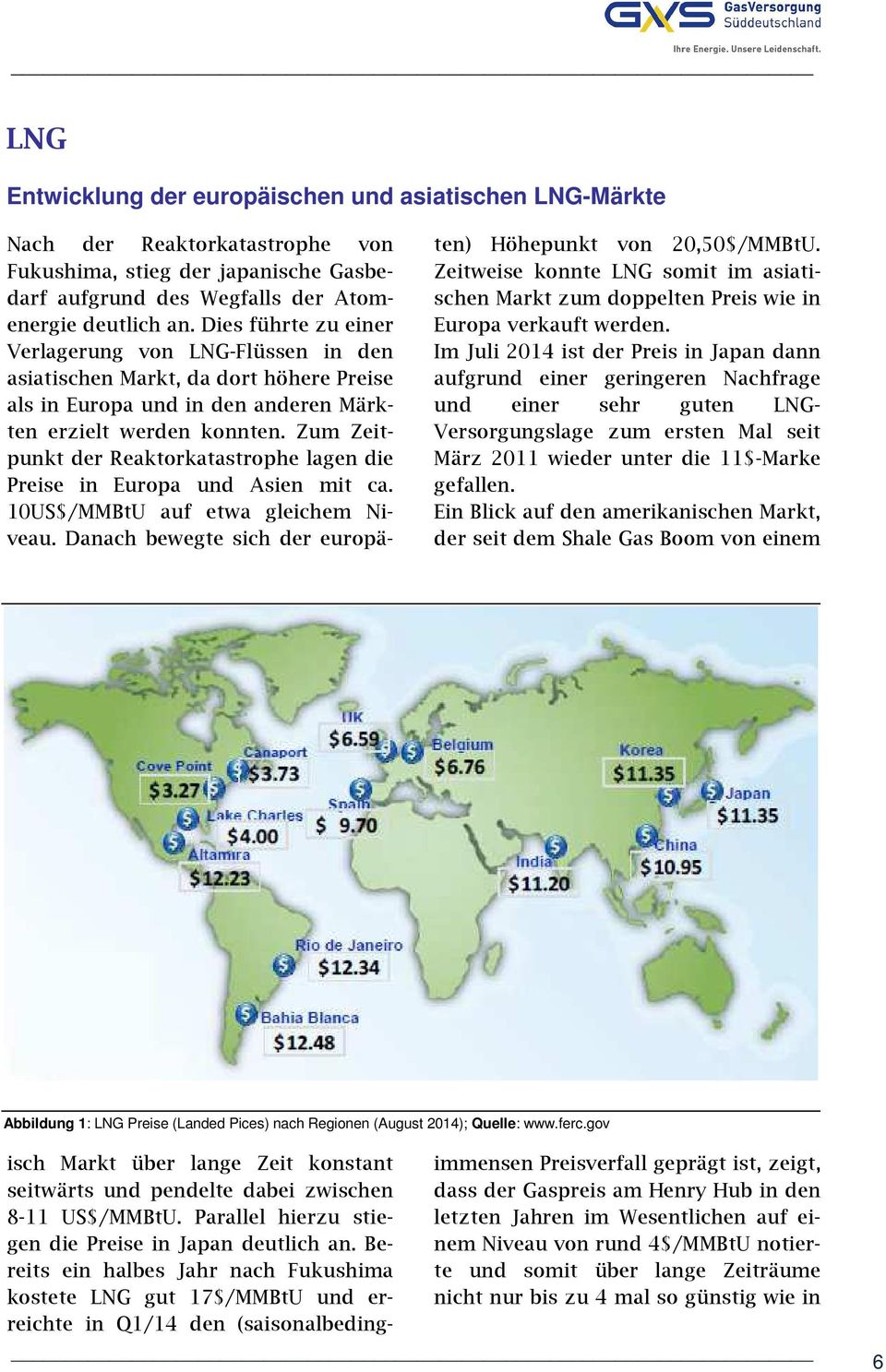 Zeitweise konnte LNG somit im asiatischen Markt zum doppelten Preis wie in Europa verkauft werden.