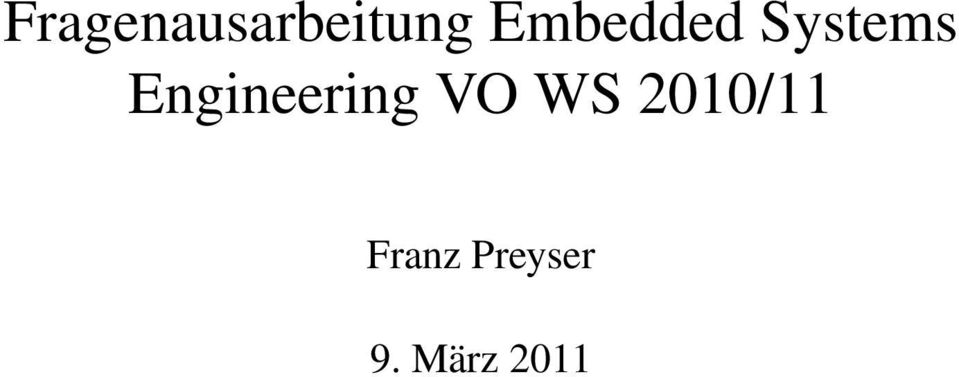 Engineering VO WS