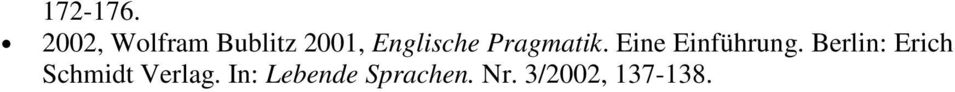 Englische Pragmatik. Eine Einführung.