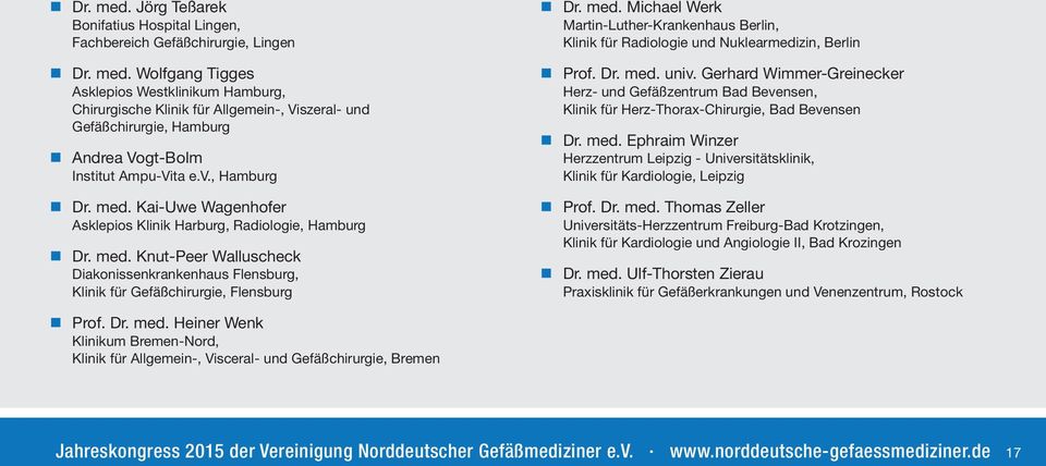 med. Michael Werk Martin-Luther-Krankenhaus Berlin, Klinik für Radiologie und Nuklearmedizin, Berlin n Prof. Dr. med. univ.