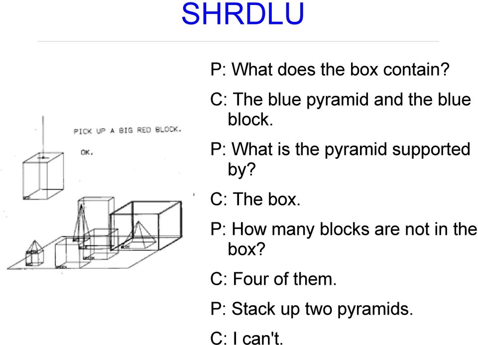 P: What is the pyramid supported by? C: The box.