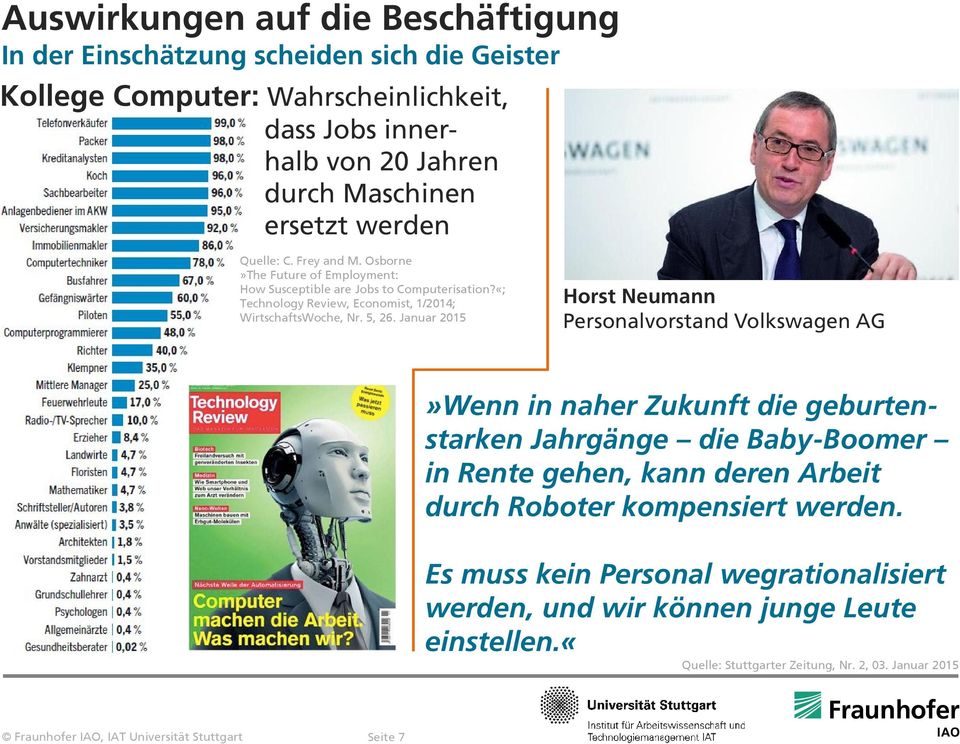«; Technology Review, Economist, 1/2014; WirtschaftsWoche, Nr. 5, 26.