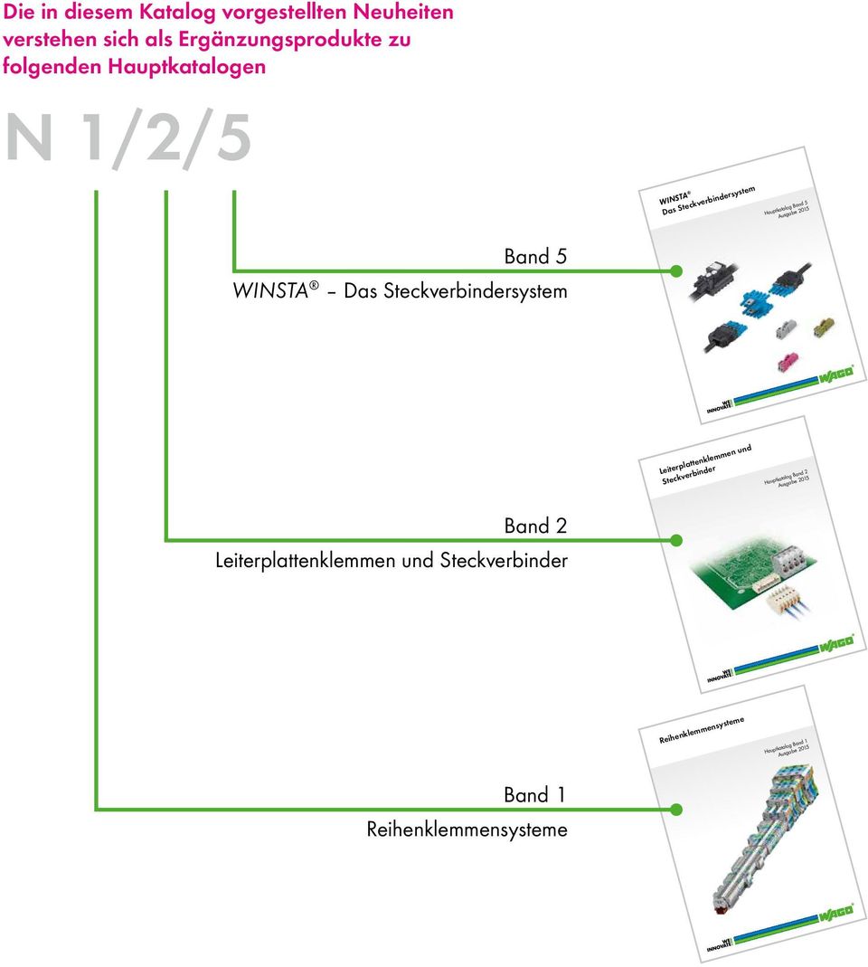 Steckverbindersystem Leiterplattenklemmen und Steckverbinder Hauptkatalog Band 2 Ausgabe 2015 Band 2