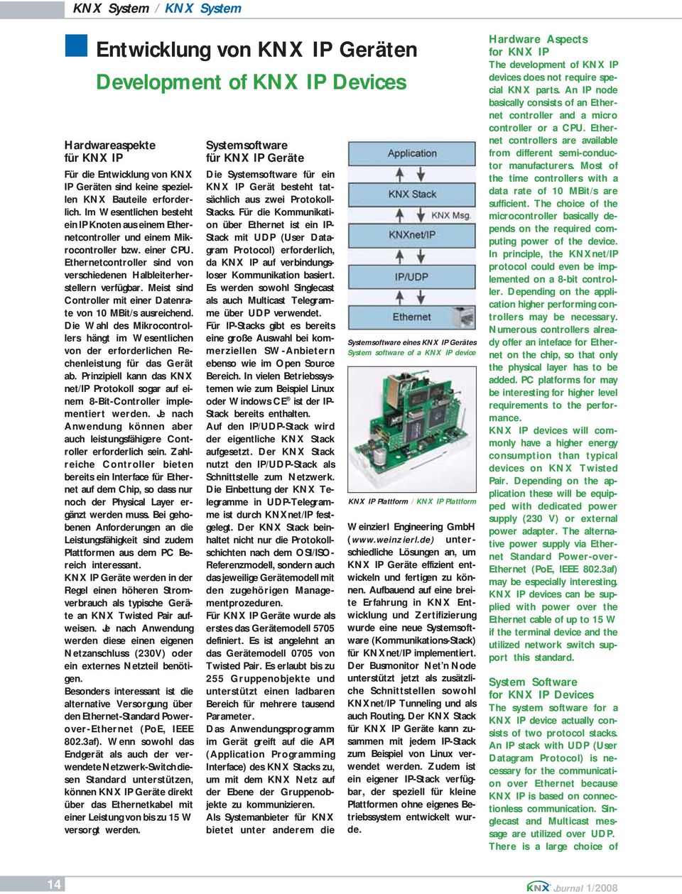 Meist sind Controller mit einer Datenrate von 10 MBit/s ausreichend. Die Wahl des Mikrocontrollers hängt im Wesentlichen von der erforderlichen Rechenleistung für das Gerät ab.