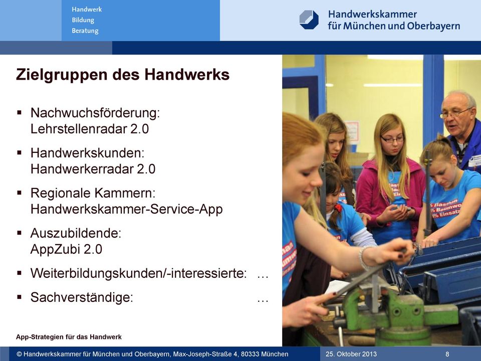 0 Regionale Kammern: Handwerkskammer-Service-App