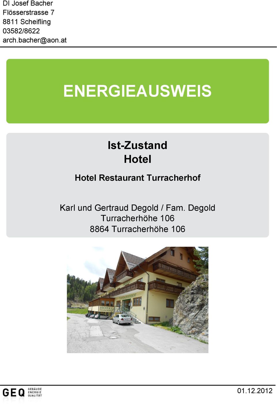 at ENERGEUSWES st-zustand Hotel Karl und Gertraud
