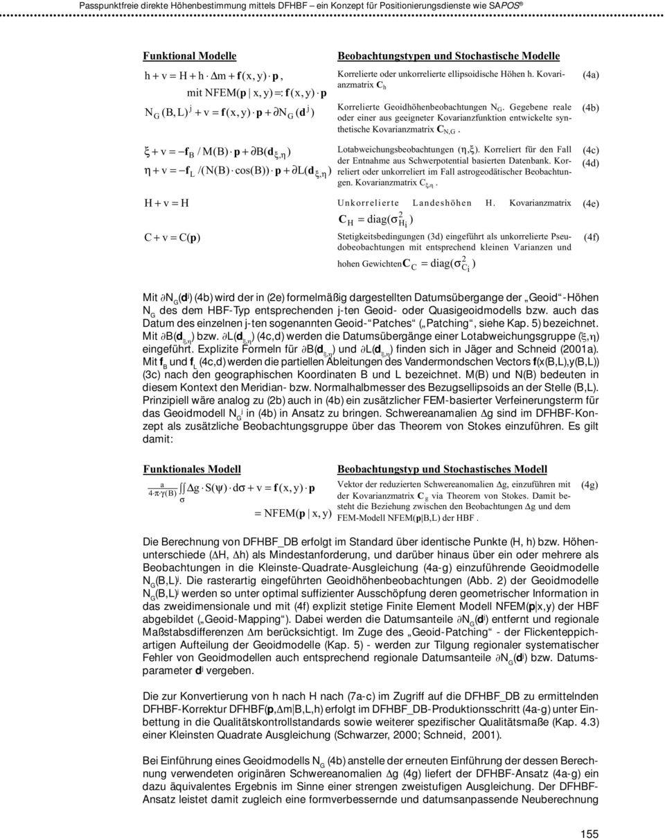 Gegebene reae oder einer aus geeigneter Kovarianzfunktion entwickete synthetische Kovarianzmatrix C,G.