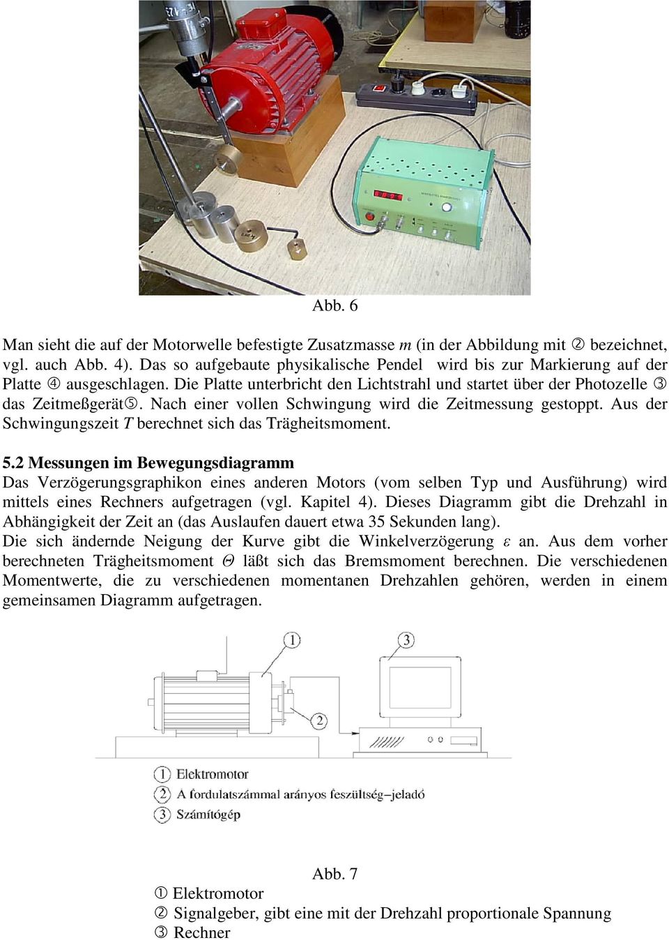 Messungen m Bewegungsdagramm Das Verzögerungsgraphkon enes anderen Motors (vom selben Typ und Ausführung) wrd mttels enes Rechners aufgetragen (vgl Kaptel 4) Deses Dagramm gbt de Drehzahl n